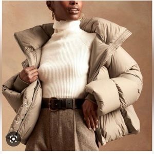 Banana Republic water repellent cropped puffer XXL